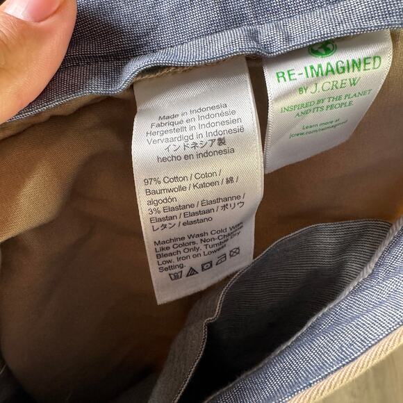 J.Crew 1040 Athletic Tapered-Fit Tech Pants Mens W34 L32 Tan Performance AU209 - Picture 10 of 11